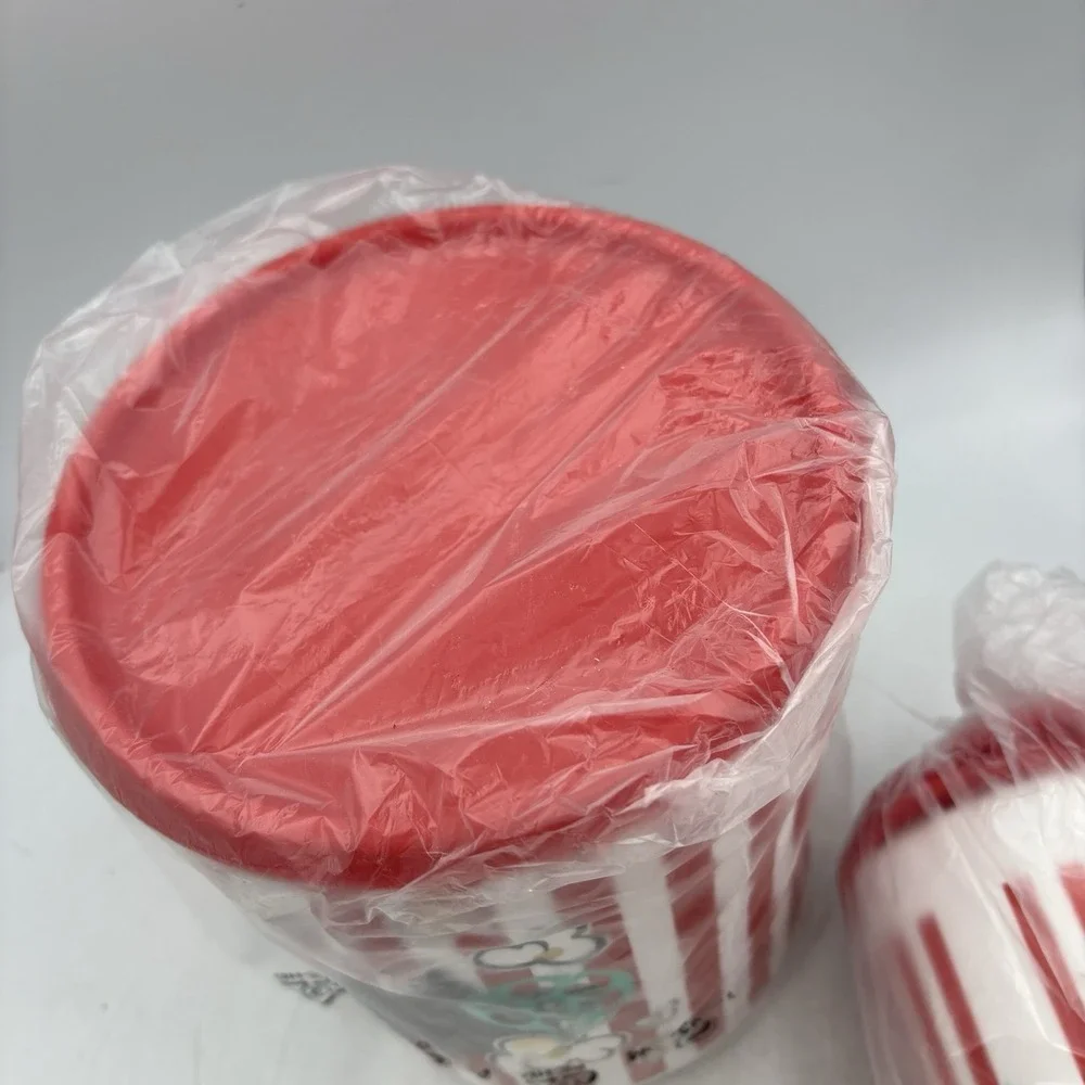 Tupperware Popcorn Canister One Touch Movie Night with 4 Tumblers 5 Lids Seals